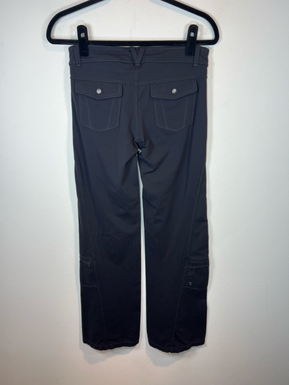 Athleta Pilayo Dipper Pants Dark Gray Pull On Low-Rise Boot-Cut Pockets Sz Small - Picture 6 of 12